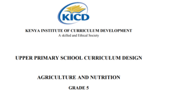KICD rationalized Curriculum Designs for CBC Grade 1 to 9